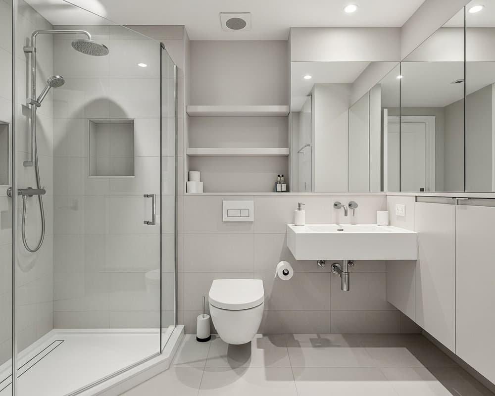 Baño Principal con Revestimientos en Gran Formato